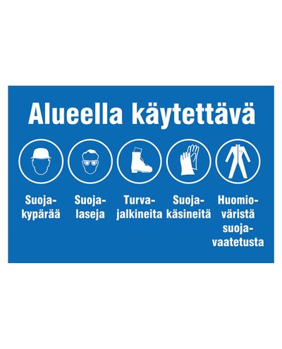 Alueella käytettävä, Tarra, 300x400 mm
