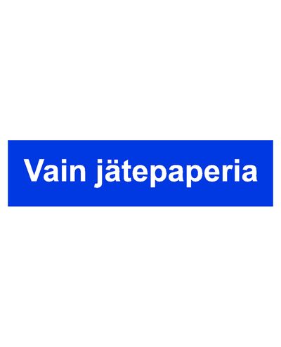 Vain jätepaperia, Tarra, 400x100 mm