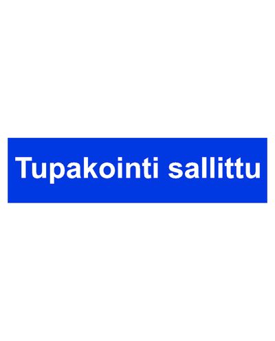 Tupakointi sallittu, Tarra, 400x100 mm