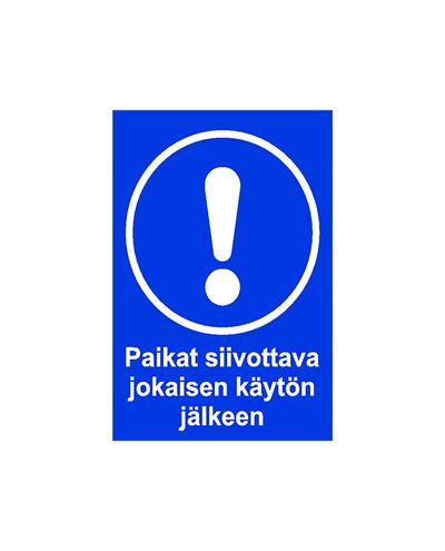 Paikat siivottava, Tarra, 200x300 mm