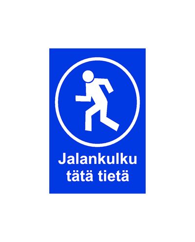 Jalankulku tätä tietä, Tarra, 200x300 mm