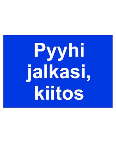 Pyyhi jalkasi kiitos, Tarra, 400x200 mm