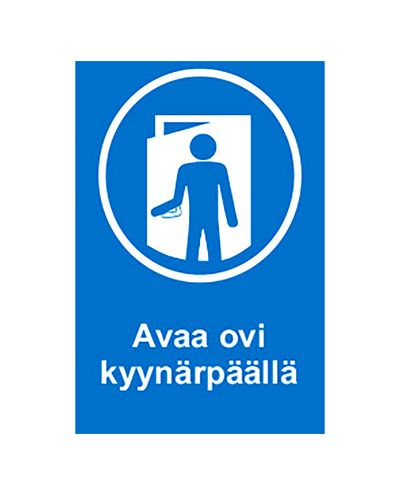Avaa ovi kyynärpäällä, Ibond, 200x300mm