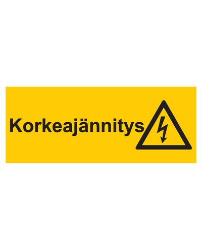 Korkeajännite, Tarra, 400x200 mm