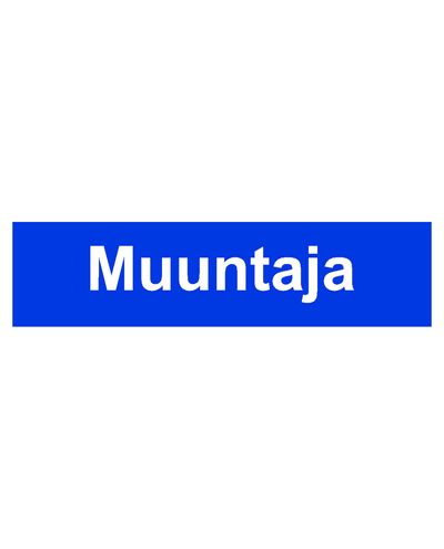 Muuntaja, Tarra, 400x100 mm