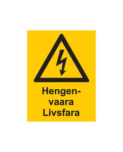 Hengenvaara livsfara, Tarra, 200x300 mm