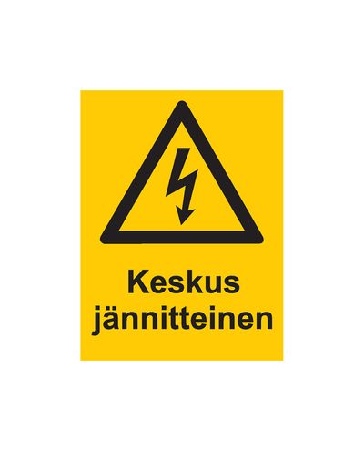 Keskusjännitteinen, Tarra, 200x300 mm Keskusjännitteinen, Tarra, 200x300 mm