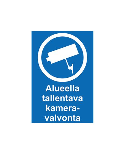 Alueella tallentava kameravalvonta, Tarra, 200x300 mm