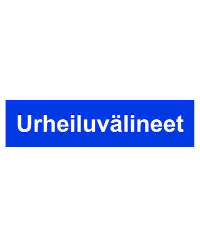 Urheiluvälineet, Tarra, 400x100 mm