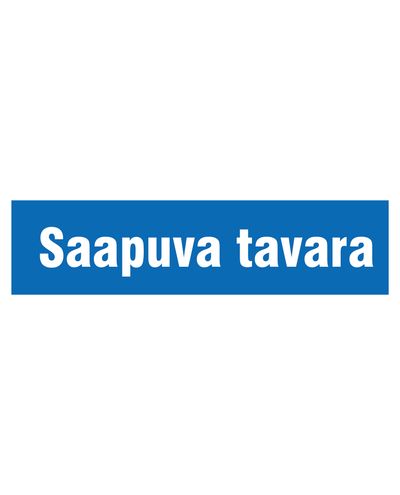 Saapuva tavara, Tarra, 400x100 mm