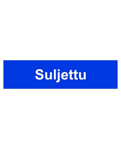 Suljettu, Tarra, 400x100 mm
