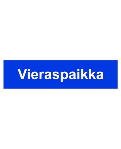 Vieraspaikka, Tarra, 400x100 mm
