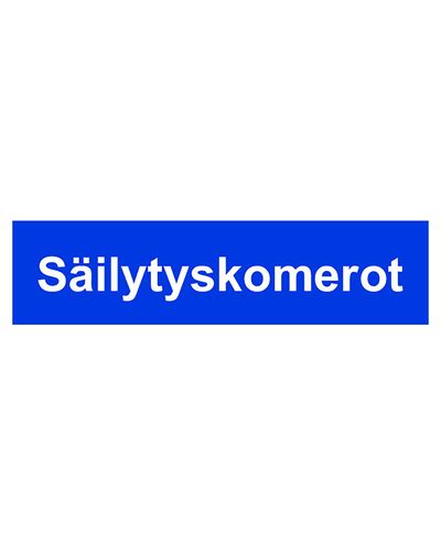 Säilytyskomerot, Tarra, 400x100 mm