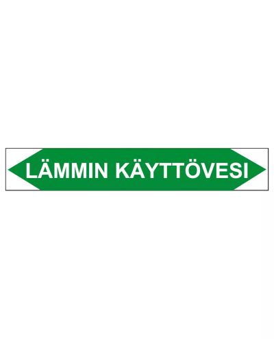 Lämmin käyttövesi, 250x40 mm