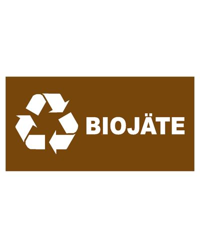 Biojäte, Tarra, 400x200 mm