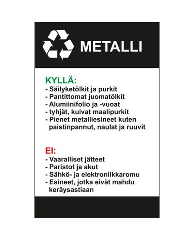 Metalli ohje, Ibond, 200x300mm