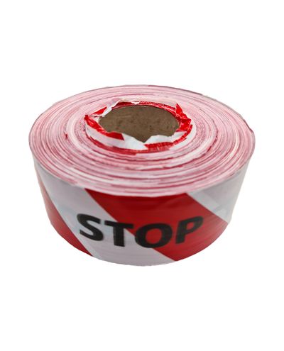 Sulkunauha puna/valk STOP 500m x 75mm