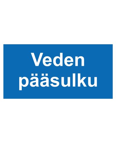 Veden pääsulku, Tarra, 400x100 mm