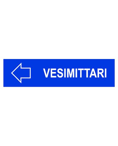 Vesimittari nuoli vas, Tarra, 400x100 mm