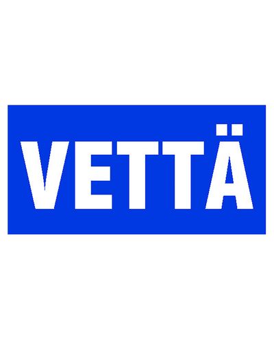 Vettä, Tarra, 200x100 mm