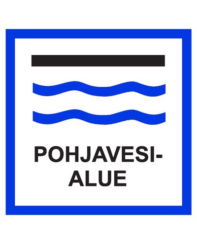 Pohjavesialue, Tarra, 200x200 mm
