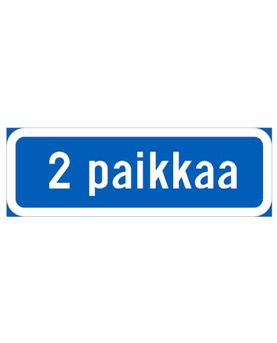 H24/H25 Tekstillinen Lisäkilpi, alumiini  (R1 kalvo / ELY-kiinnitys, Sini/Valkoinen)