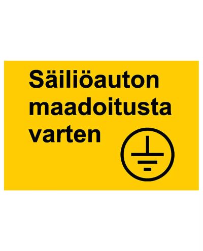 Säiliöauton maadoitusta varten, Ibond, 400x300mm Säiliöauton maadoitusta varten, Ibond, 400x300mm