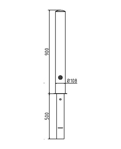 Pollari perus Ø108mm irrotettava