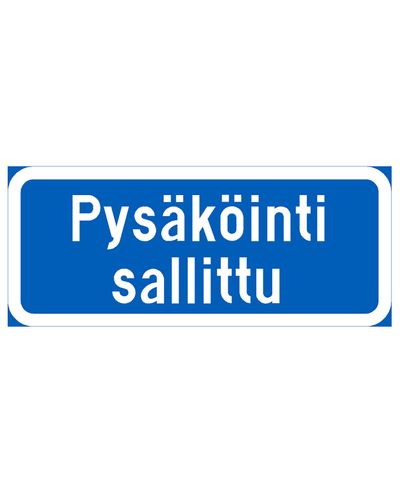 H25 Tekstillinen Lisäkilpi (Sini/valko)