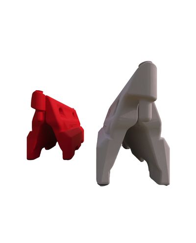 Täytettävä muovi-este punainen 1130x400x560mm, täysi 60 kg