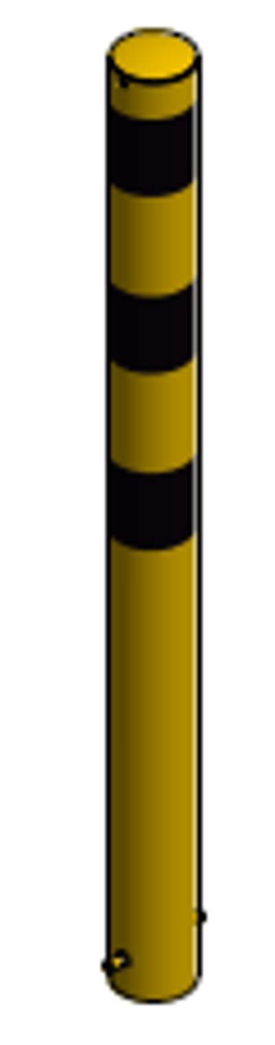 Pollari perus kiinteä, kelta/musta, Ø101mm / 1300mm Pollari perus kiinteä, kelta/musta, Ø101mm / 1300mm