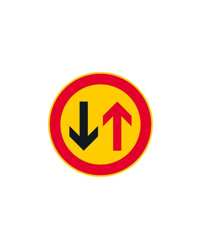 B4 Väistämisvelvollisuus Kohdattaessa, alumiini (R2 kalvo / ELY-kiinnitys)