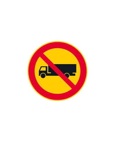 C3 Kuorma Ja Pakettiautolla Ajo Kielletty, alumiini (R2 kalvo / ELY-kiinnitys)