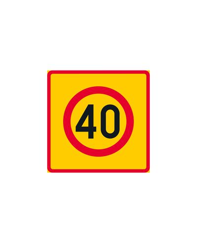 C34 Nopeusrajoitusalue 50, alumiini (R2 kalvo / ELY-kiinnitys)