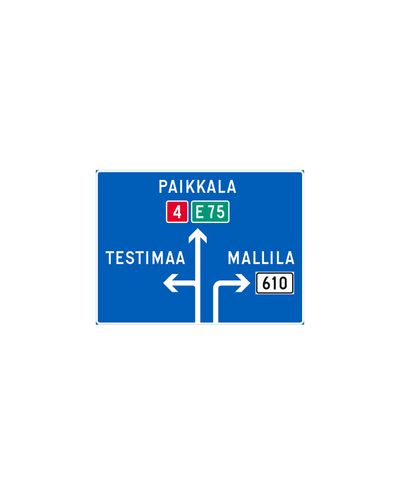 F3 Ajokaistakohtainen Suunnistustaulu