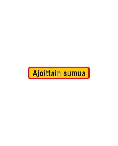 H24/H25 Tekstillinen Lisäkilpi, alumiini  (R1 kalvo / ELY-kiinnitys, Kelta/punainen)