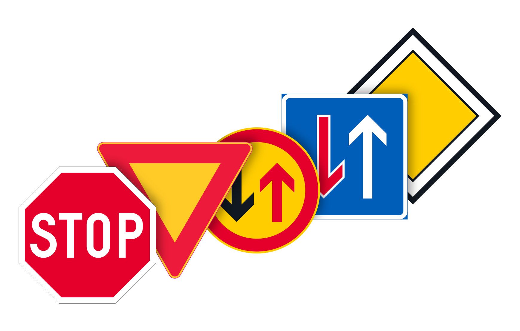 B, Etuajo-oikeus ja väistämismerkit